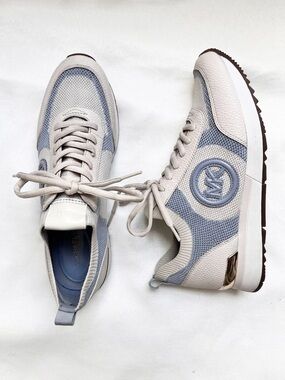 Michael Kors Jenkins Two tone  Stretch knit Logo Sneakers 10